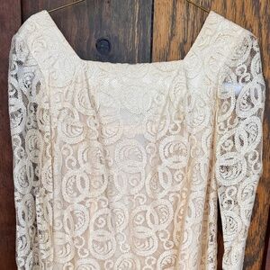 Vintage 1960s mother of bride lace dress